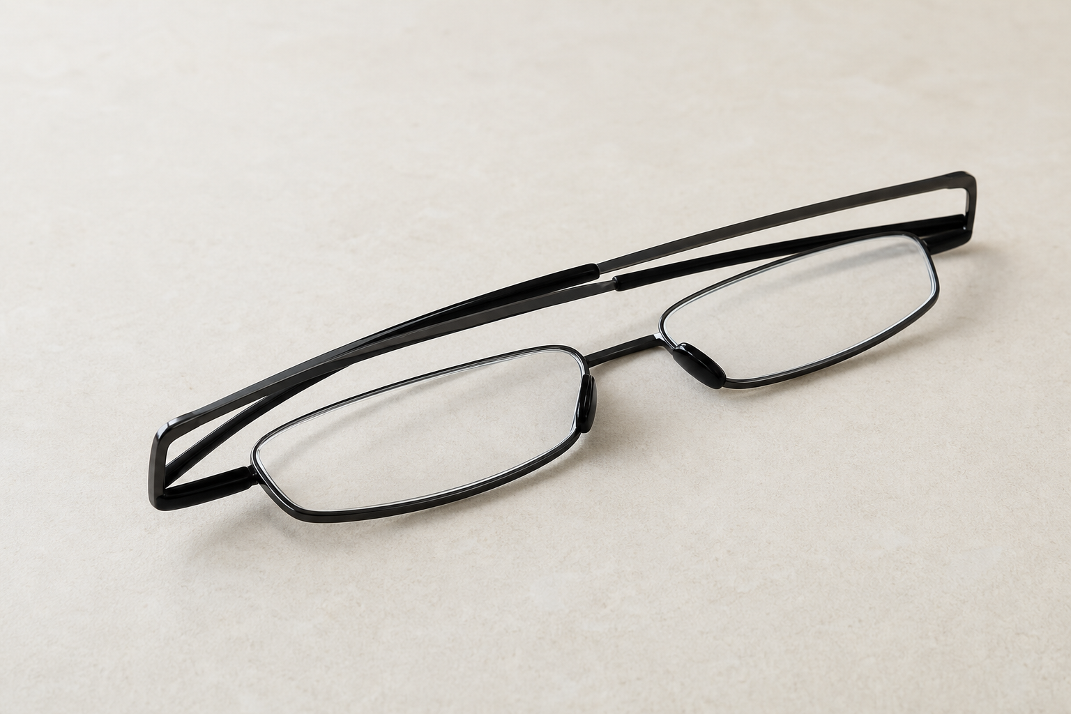 Glasses resting face-down on a table