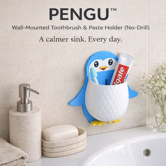 Pengu™ Wall-Mounted Toothbrush Holder