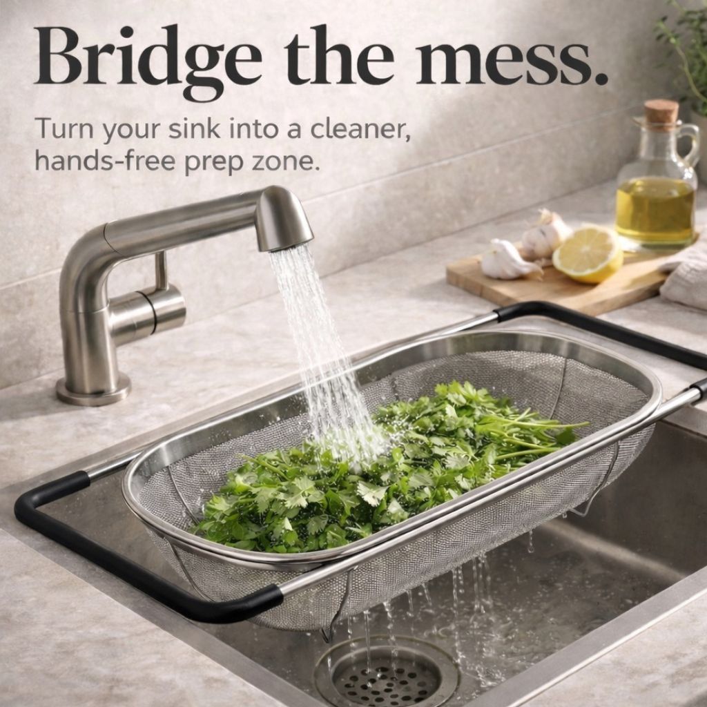 SinkBridge™ Expandable Over-Sink Colander