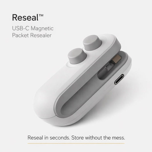Reseal™ Magnetic Packet Resealer + Cutter