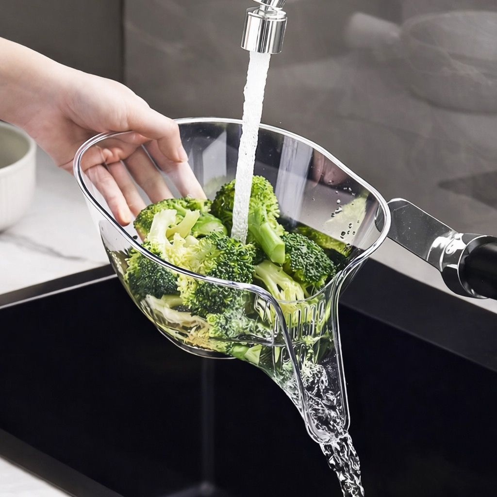 DrainLoop™ Minimal Drain Basket for Washing Fruits & Vegetables
