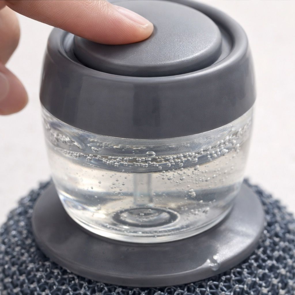 PressClean™ 2-in-1 Soap Dispensing Palm Brush