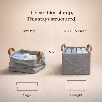 ShelfStay™ Metal-Frame Wardrobe Organizer Bin