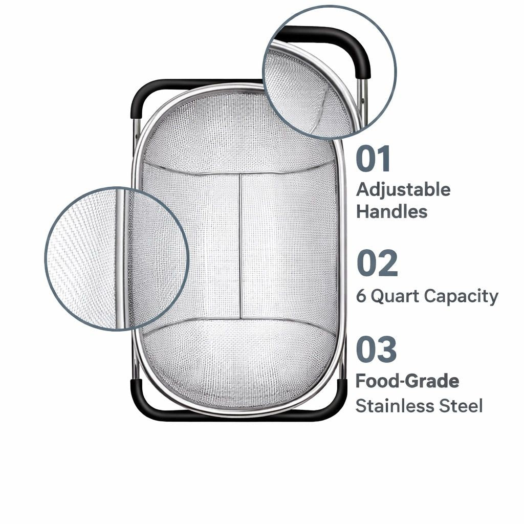 SinkBridge™ Expandable Over-Sink Colander