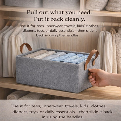 ShelfStay™ Metal-Frame Wardrobe Organizer Bin