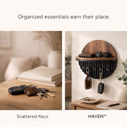 HAVEN™ Wall Key Holder & Entryway Shelf