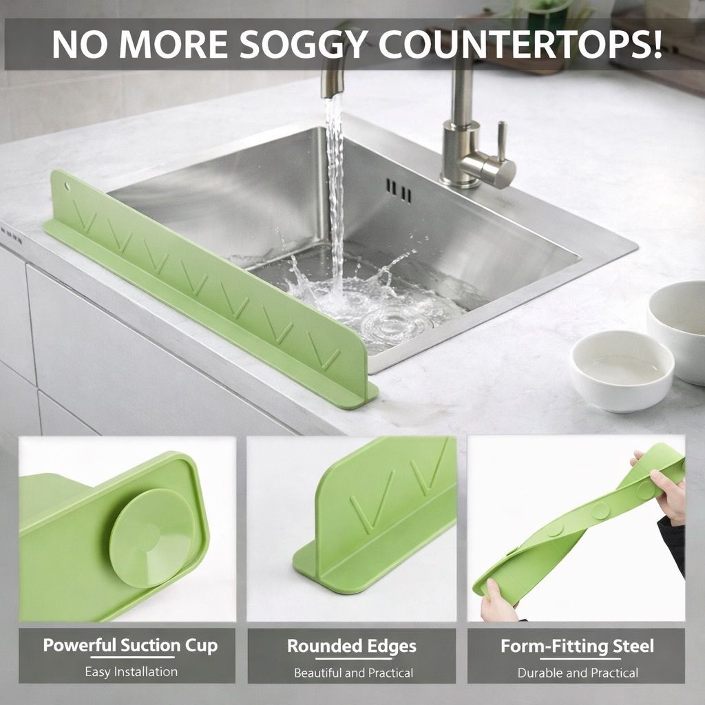 SinkGuard™ Silicone Splash Barrier for Cleaner Counters