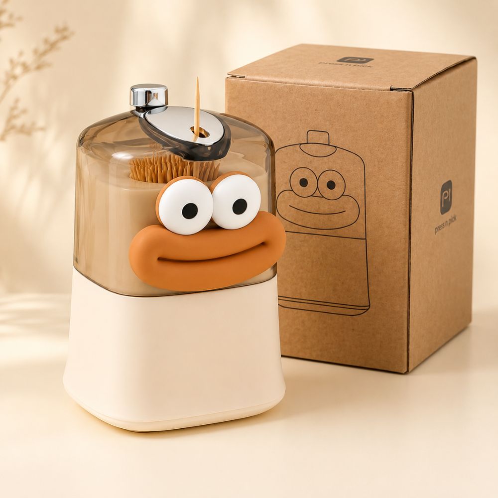 PICKQ™ Press-To-Serve Toothpick Dispenser