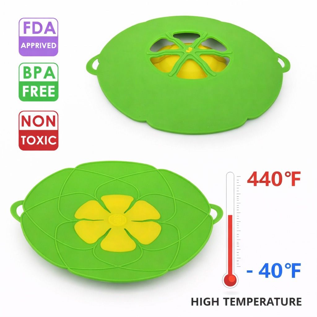 SpillGuard™ Silicone Boil-Over & Splatter Control Lid