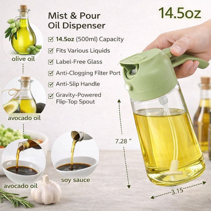 Olivaire™ 2-in-1 Oil Sprayer + Pour Dispenser