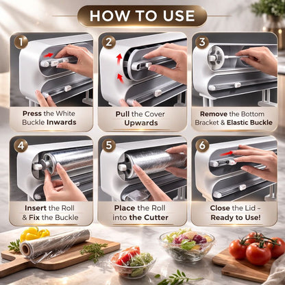WrapStation™ 3-in-1 Kitchen Roll Organizer