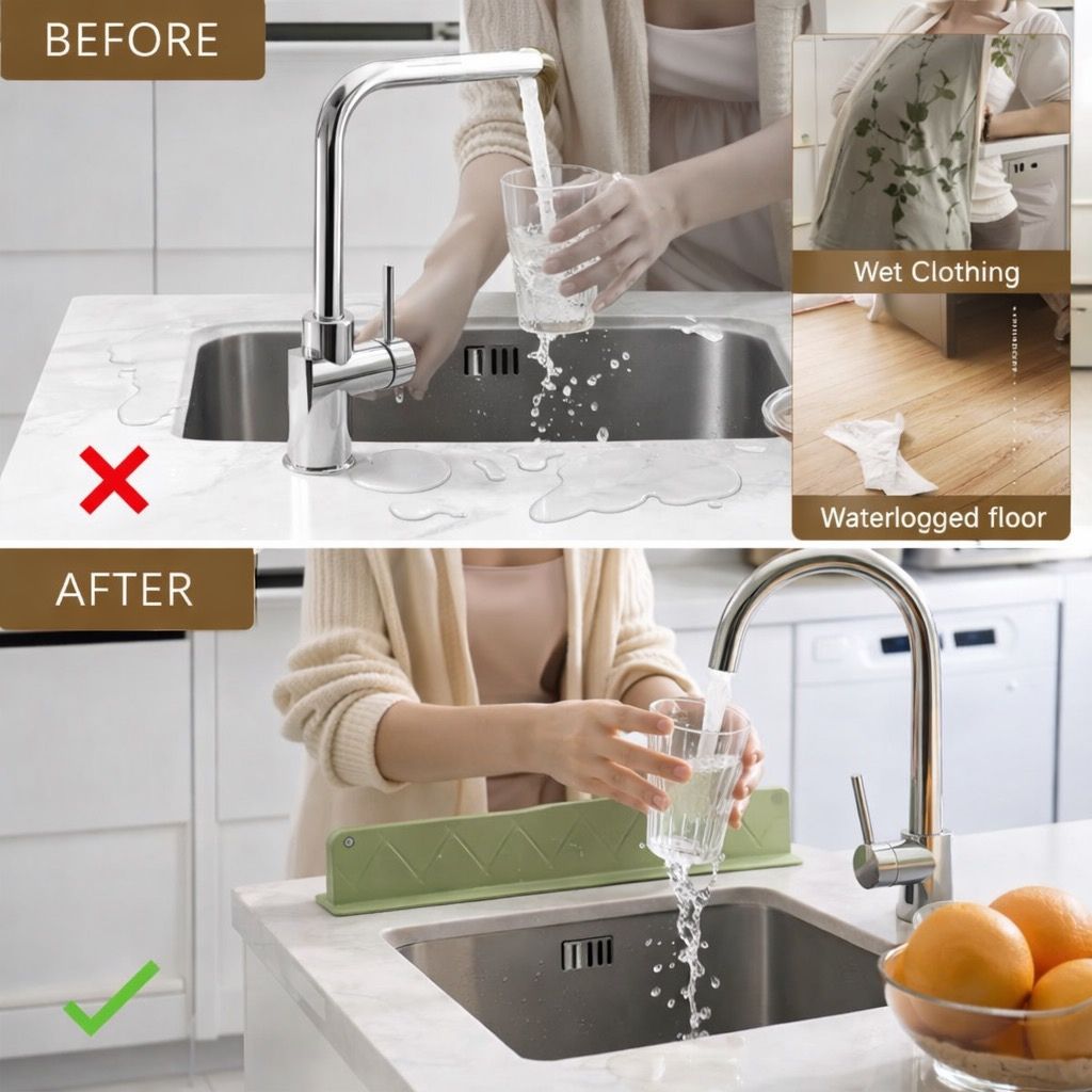SinkGuard™ Silicone Splash Barrier for Cleaner Counters