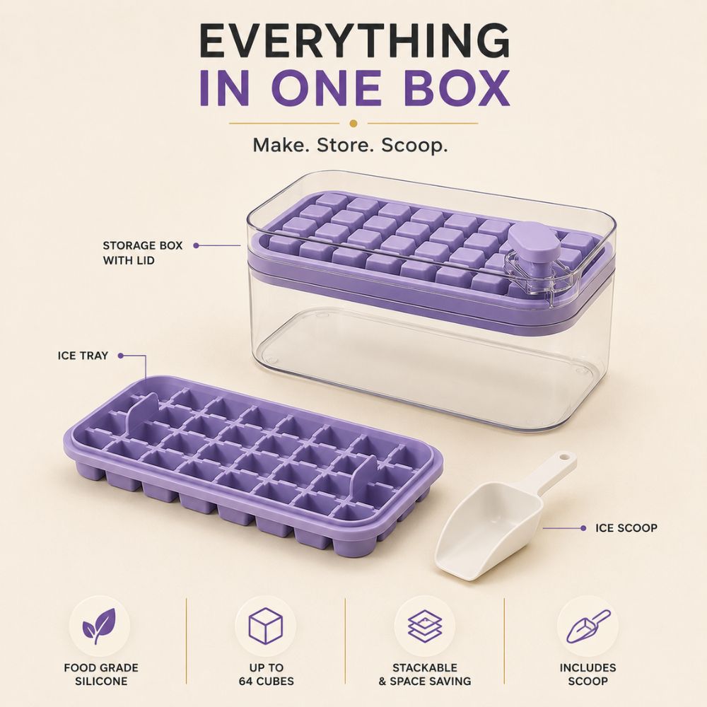 CUBIQ™ Silicone Ice Tray Box
