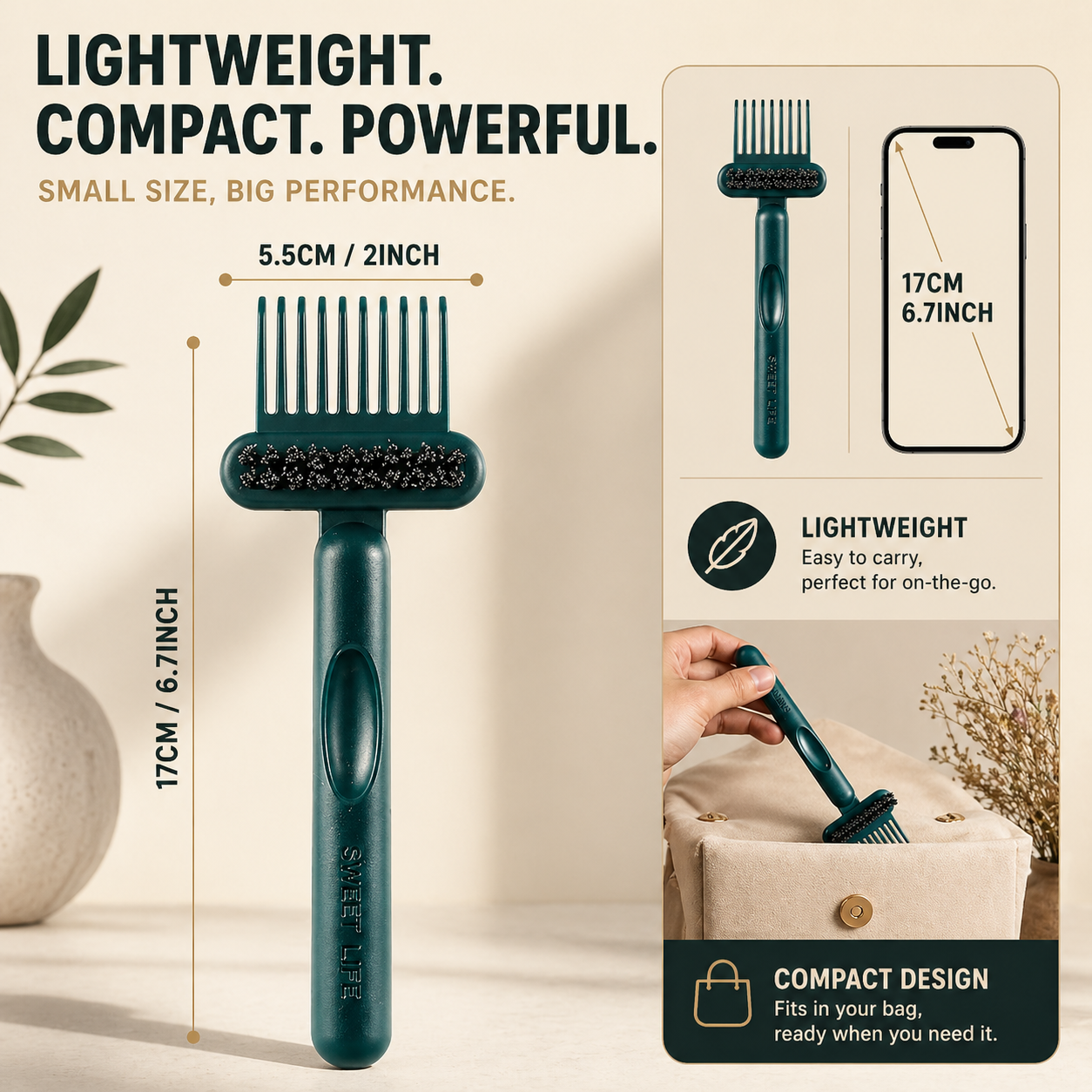 SNAGR™ 2-in-1 Hair Brush Cleaner