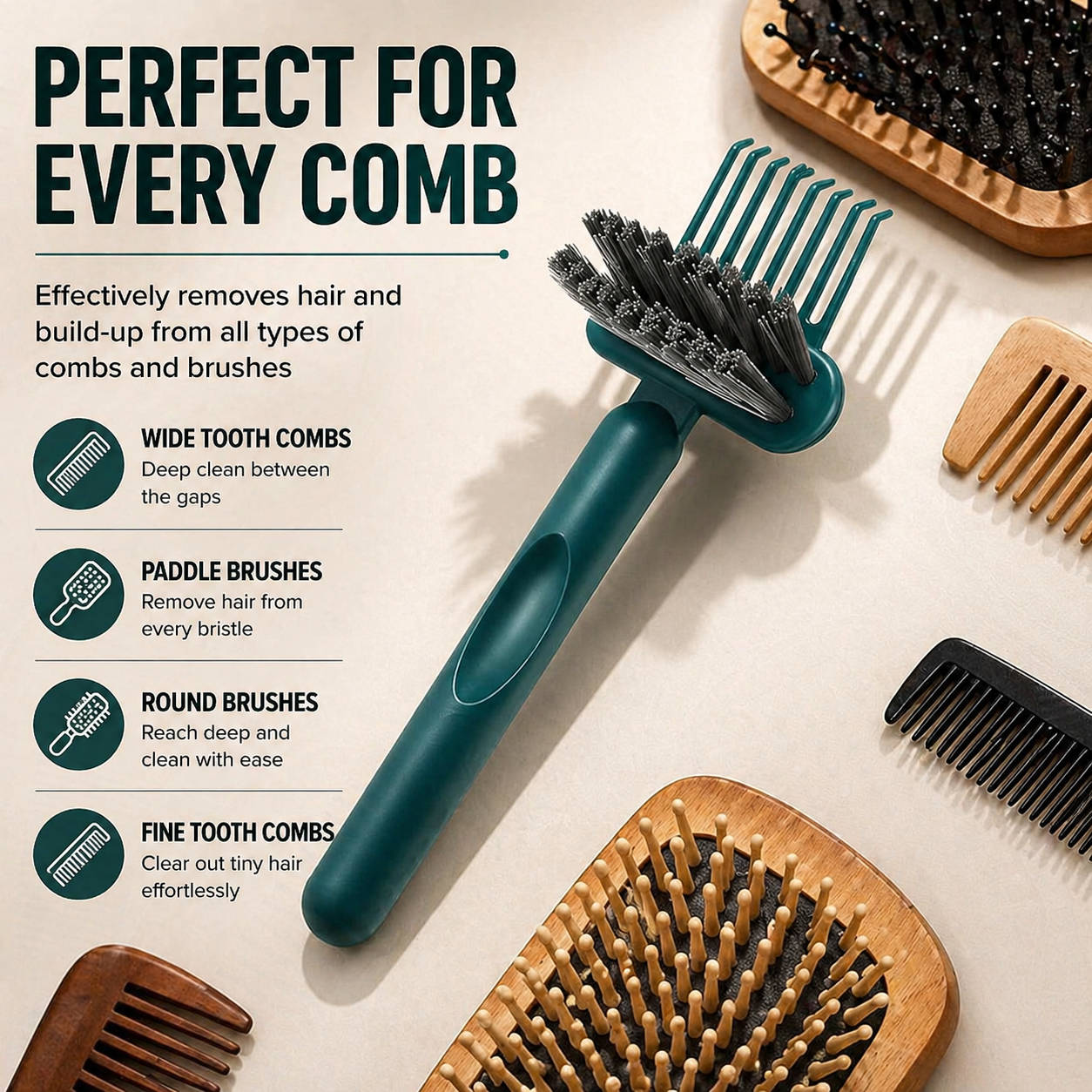 SNAGR™ 2-in-1 Hair Brush Cleaner