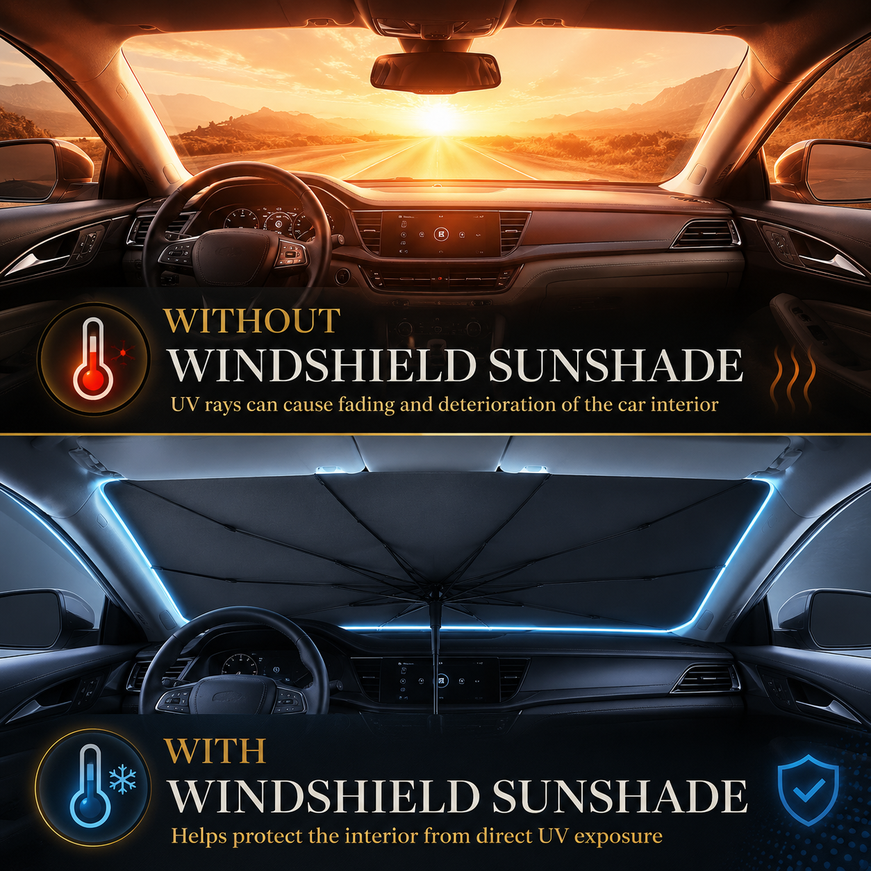 Solbrella™ Foldable Car Windshield Sunshade