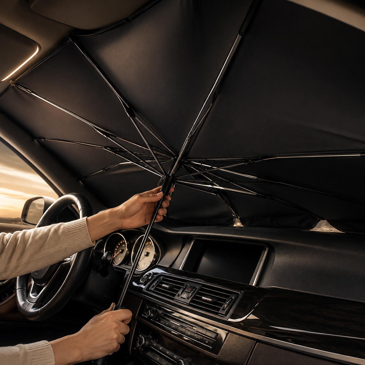 Solbrella™ Foldable Car Windshield Sunshade