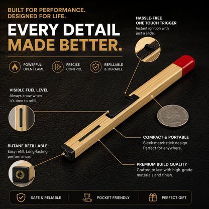 WIXO™ Refillable Matchstick Lighter