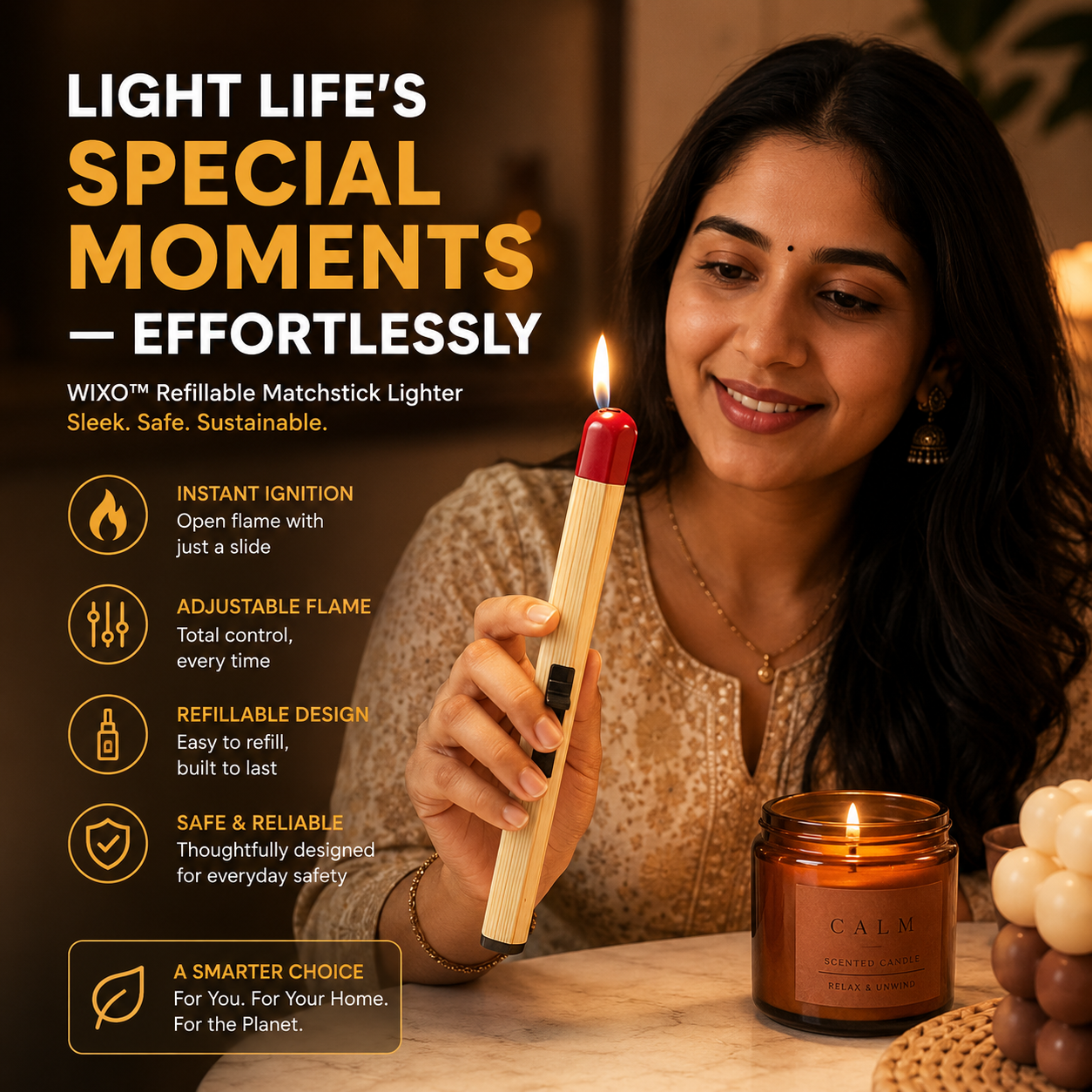 WIXO™ Refillable Matchstick Lighter