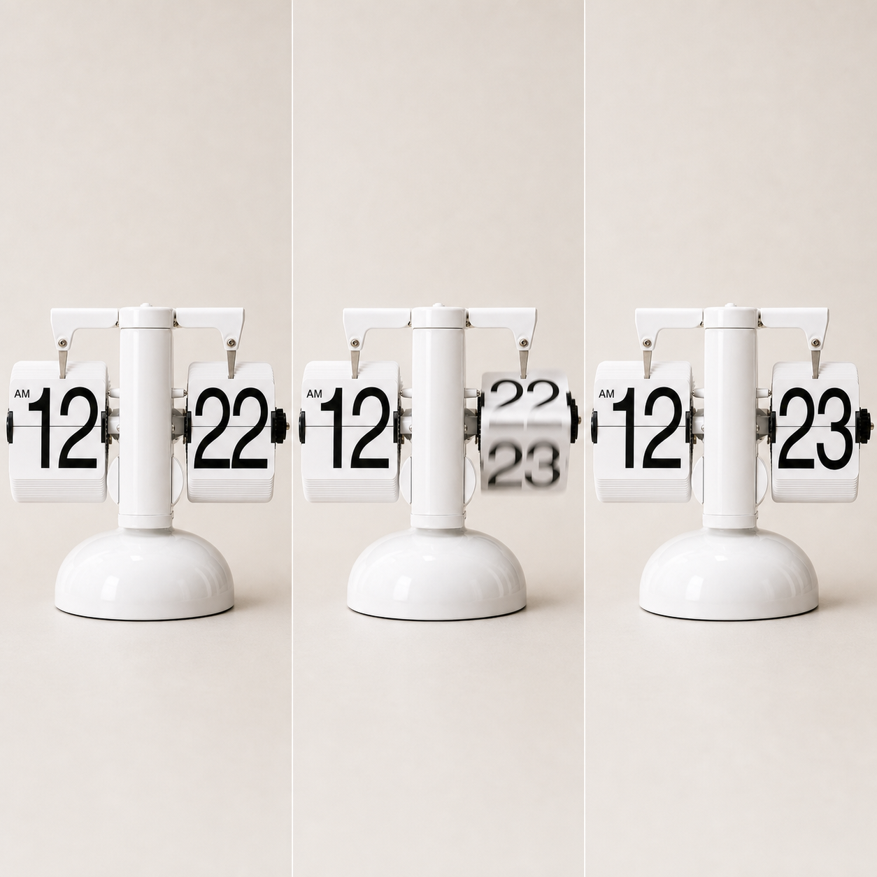 FLIQ clock materials and flip-card mechanism shown in detail
