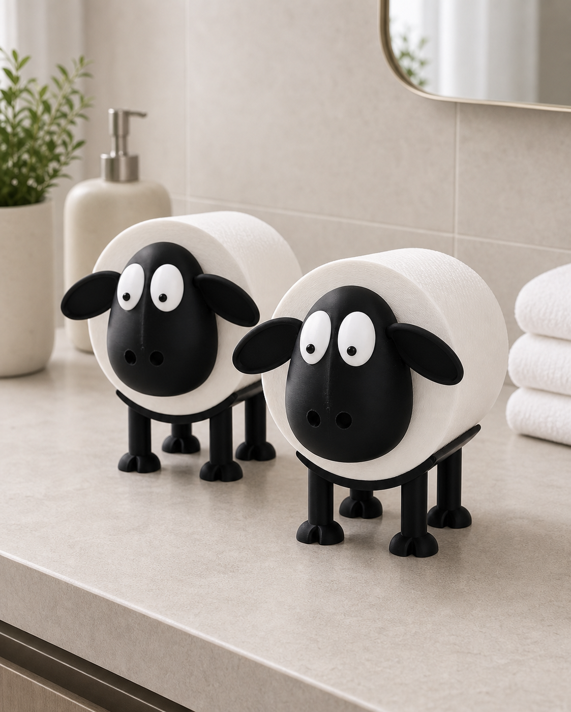 Two Wooly holders displayed together for gifting