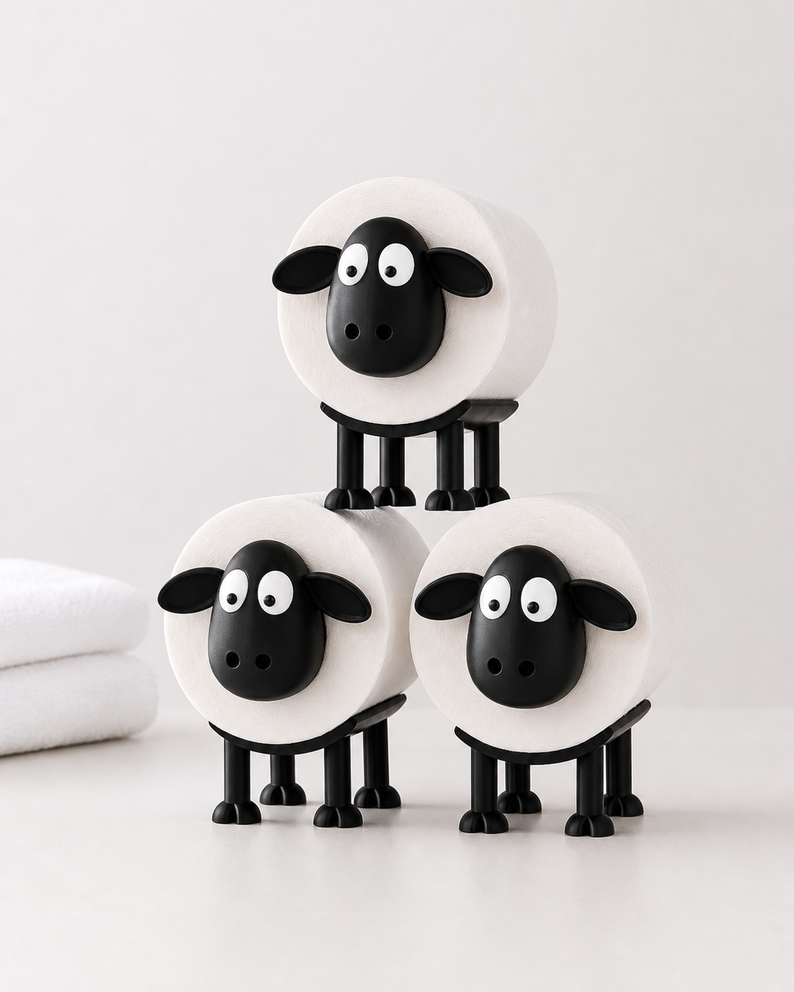 Three Wooly holders arranged for a multi-room set