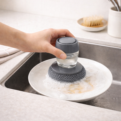 PressClean™ 2-in-1 Soap Dispensing Palm Brush